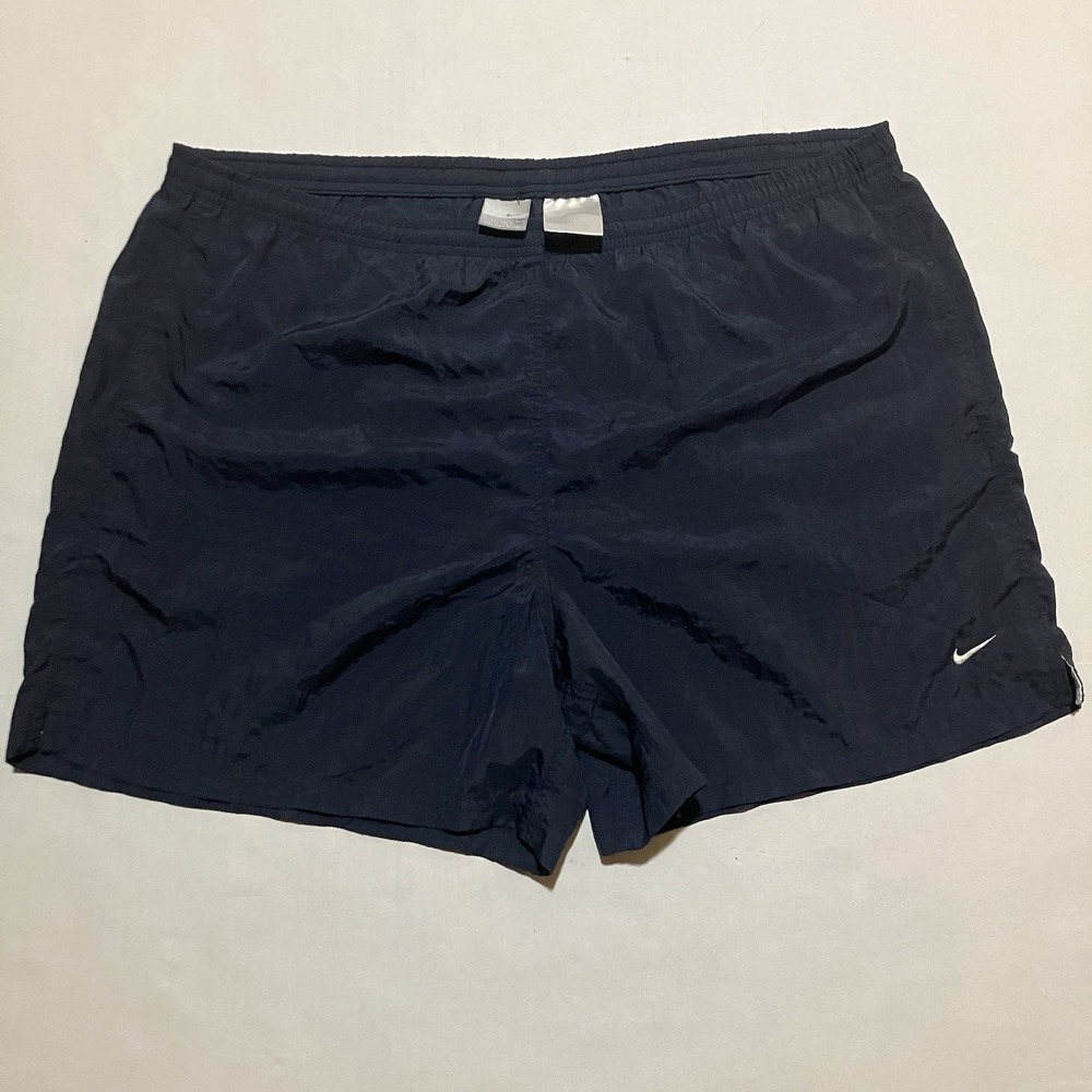 Nike Soccer Beach‎ Shorts Vintage Y2K Silver Tag Navy Mens Size XL 40 X 5.5